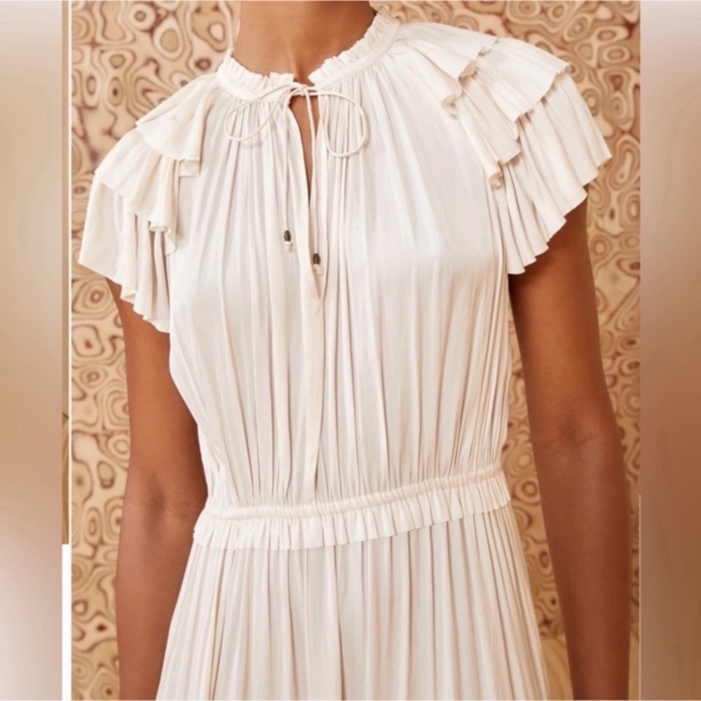 ULLA JOHNSON Blaire Midi Dress Sz 8 - Picture 4 of 4